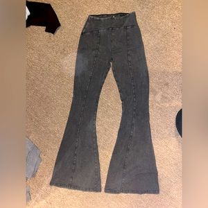 Flared Grey Leggings